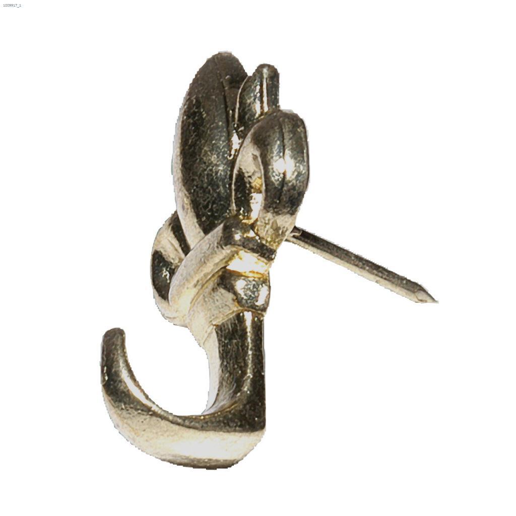 Gilt Fleur De Lis Head Push Pin Hanger -1/Pack