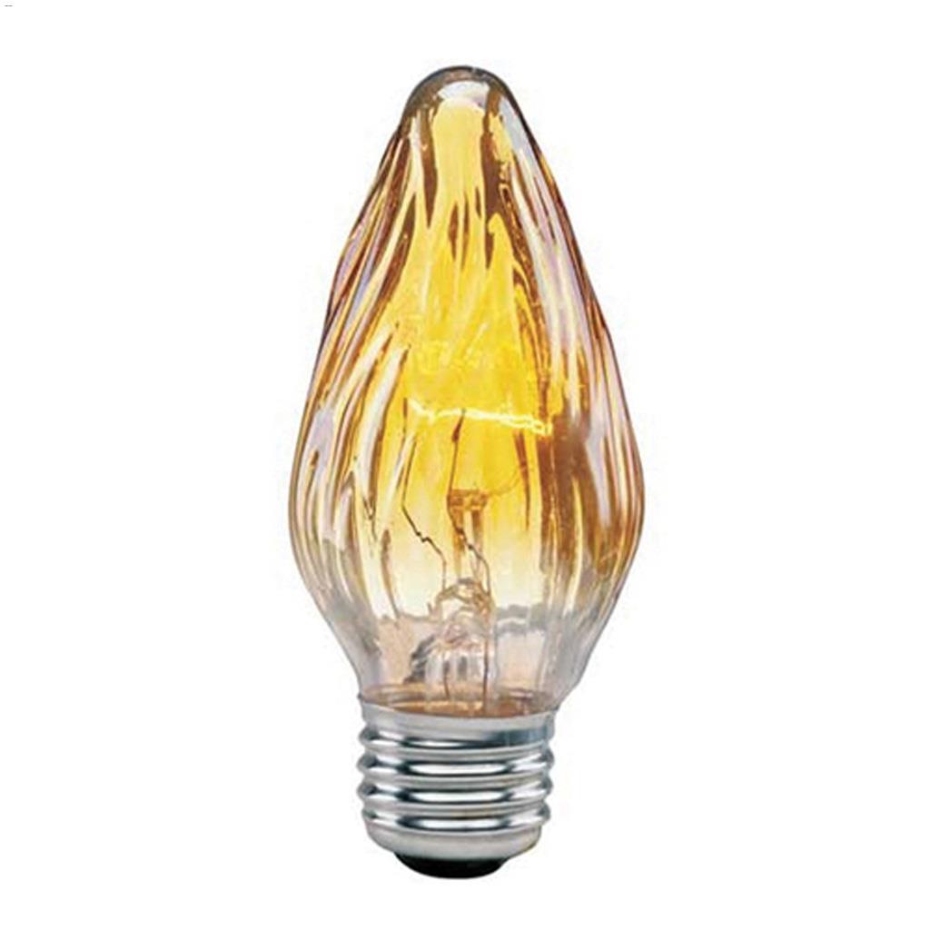 2 ampoules incandescentes flamme Ambre 40W Candelabra F15