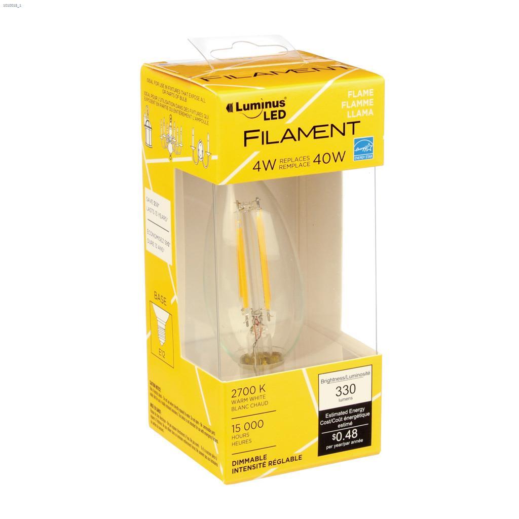Ampoule DEL 4 Watt E12 Candelabra B11