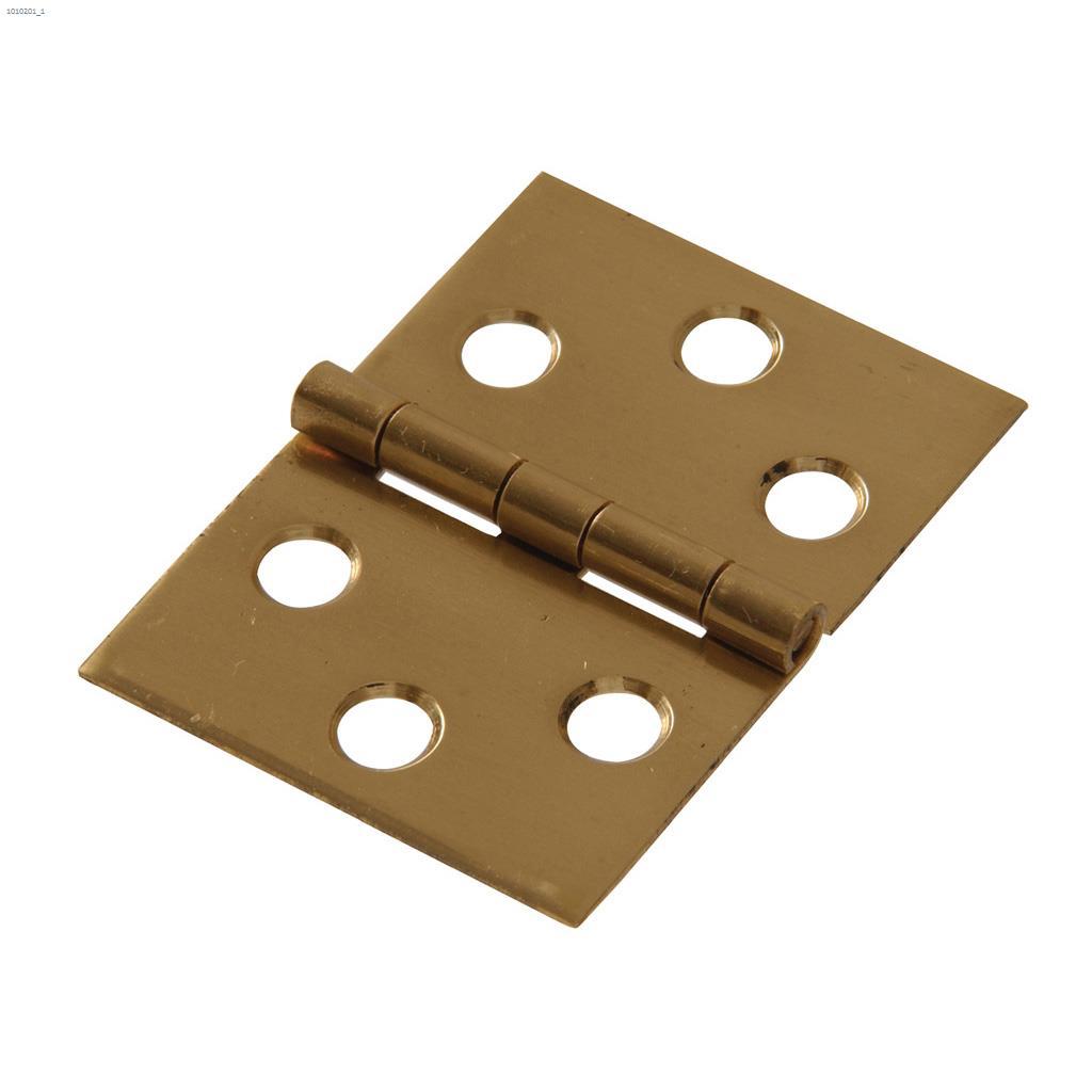2" x 3-1/16" Bright Brass Solid Brass Desk Hinge-2/Pack
