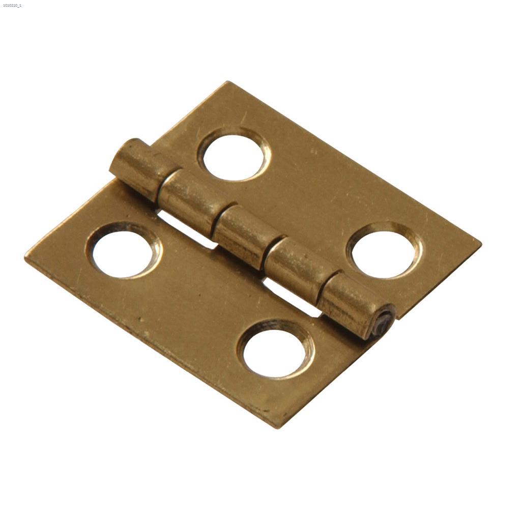 1-1/2" x 1" Bright Brass Solid Brass Medium Hinge-2/Pack
