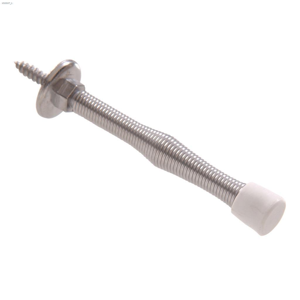 Satin Chrome Utility Spring Door Stop-2/Pack