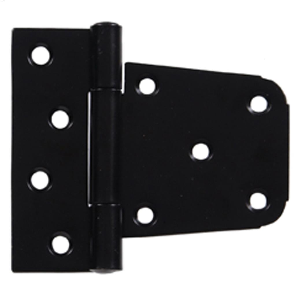 3-1/2" Penture de portail en T robuste noire