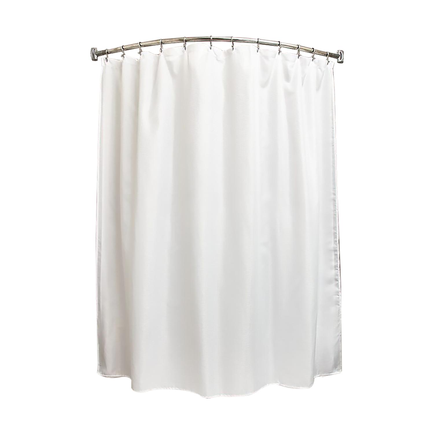 72" x 72" Rideau de douche Carlton en polyester blanc