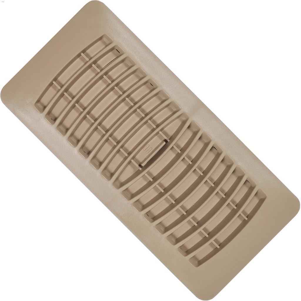4" x 10" Registre de plancher Design à lames taupe