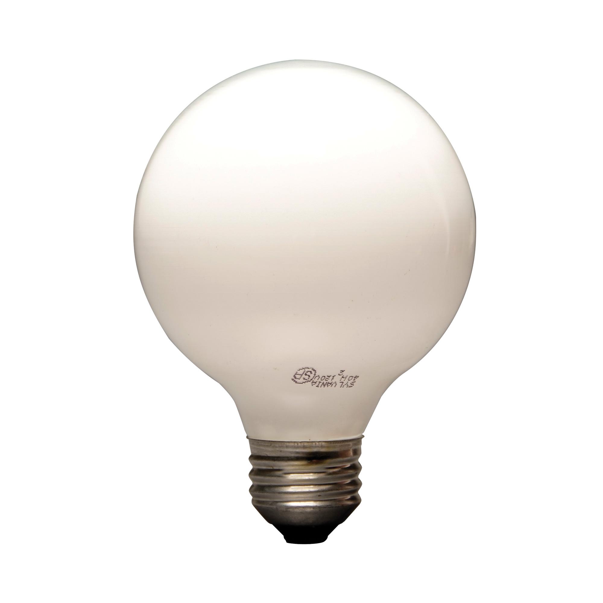 G25 40W White Incandescent Bulb-3/Pack