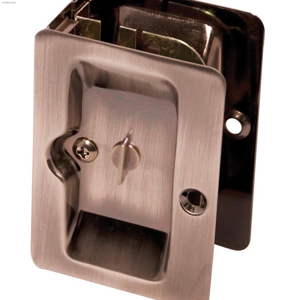 Sliding Door Lock Square Privacy Antique Nickel