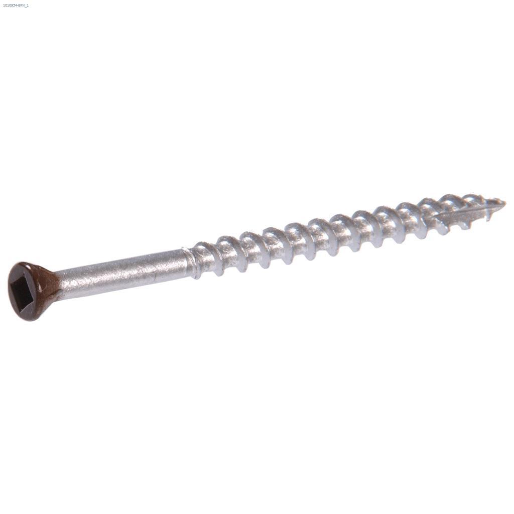 #7 x 3" Brown Trim Screw-25/Pack
