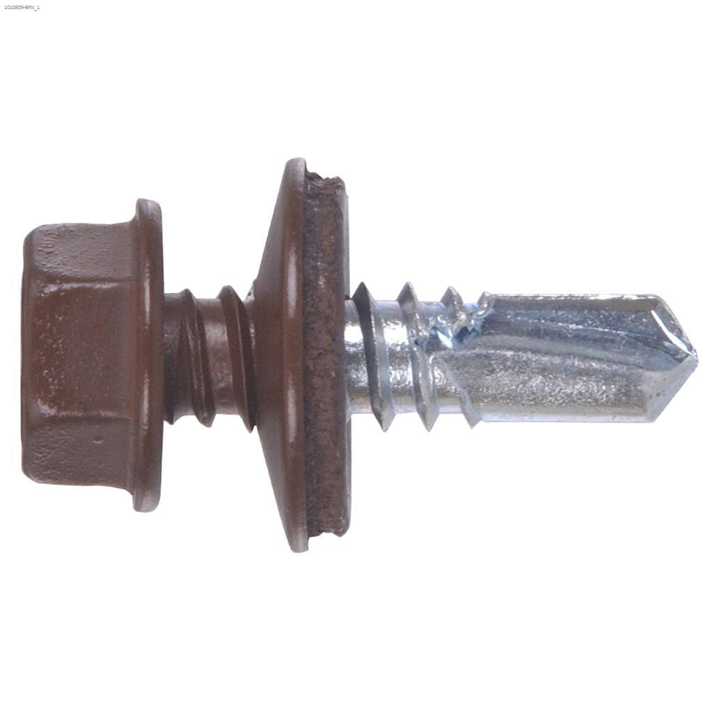 #14 x 7/8" Brown Lap Stitch Screw-35/Pack