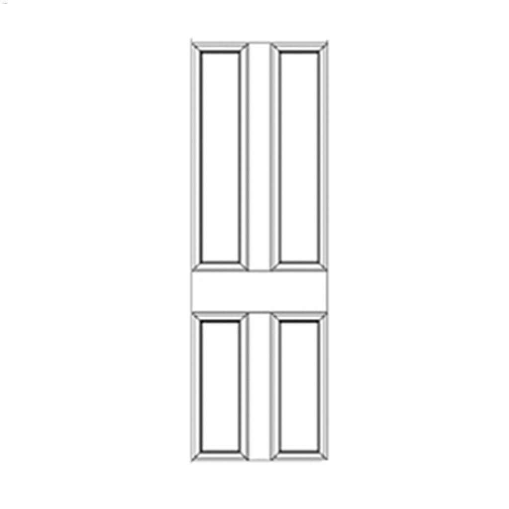 24" x 80" Primed 4-Panel Glazed Interior Door