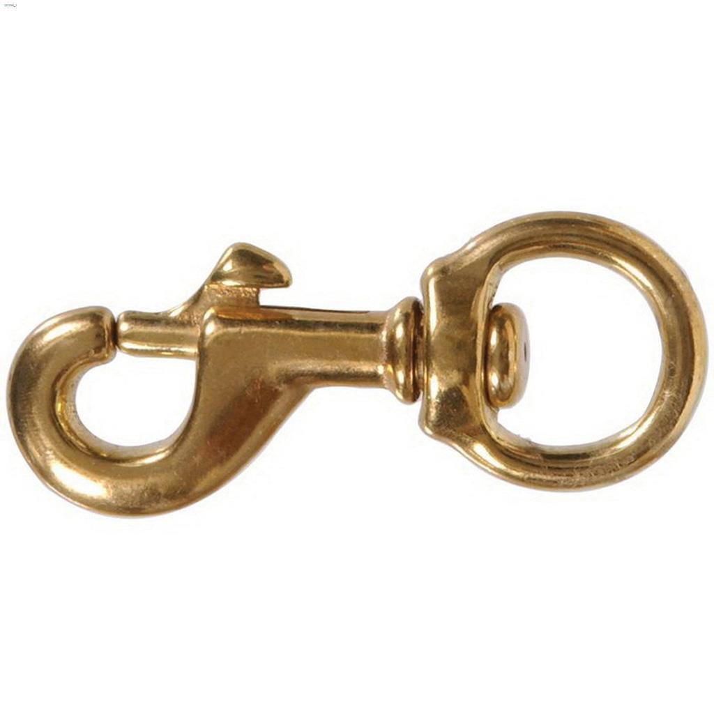 3/4" x 3-1/8" Solid Brass Round Swivel Eye Bolt Snap