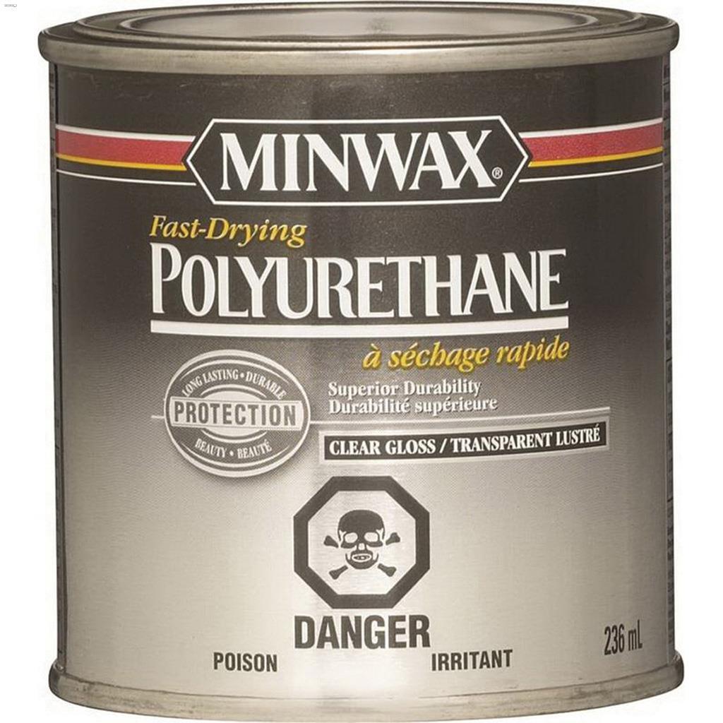 Teint bois polyuréthane séchage rapide brillant clair 236ml