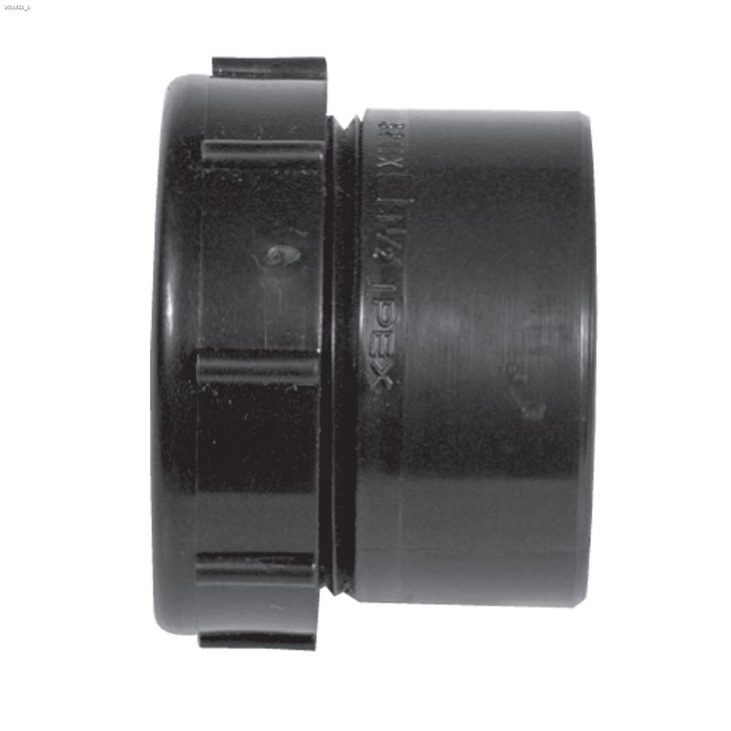 1-1/2" Spigot x Plastic Nut ABS Sewer Male Trap Adapter