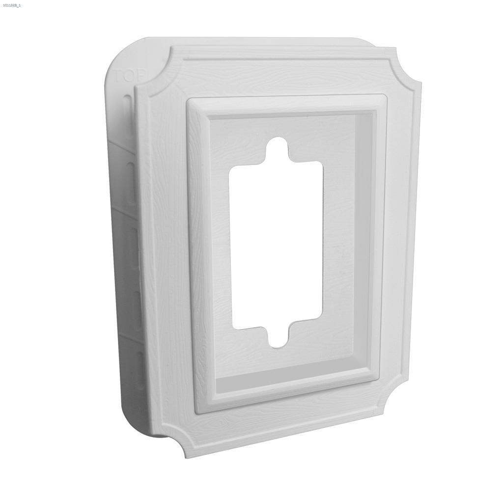 Duraflo 6.965" x 5.22" White Electrical Block Scalloped