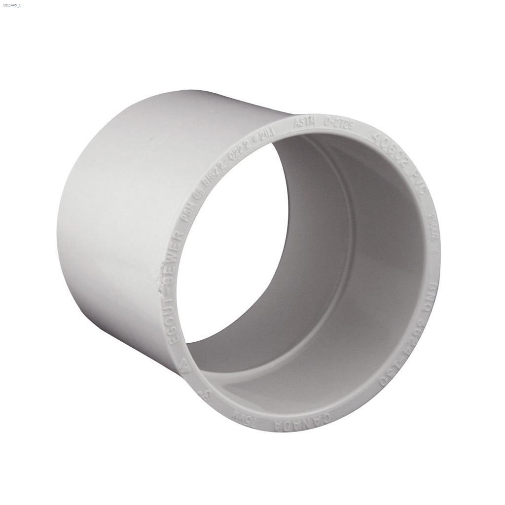 Couplage égout polychlorure vinyle centre arrêt tuyau 4"