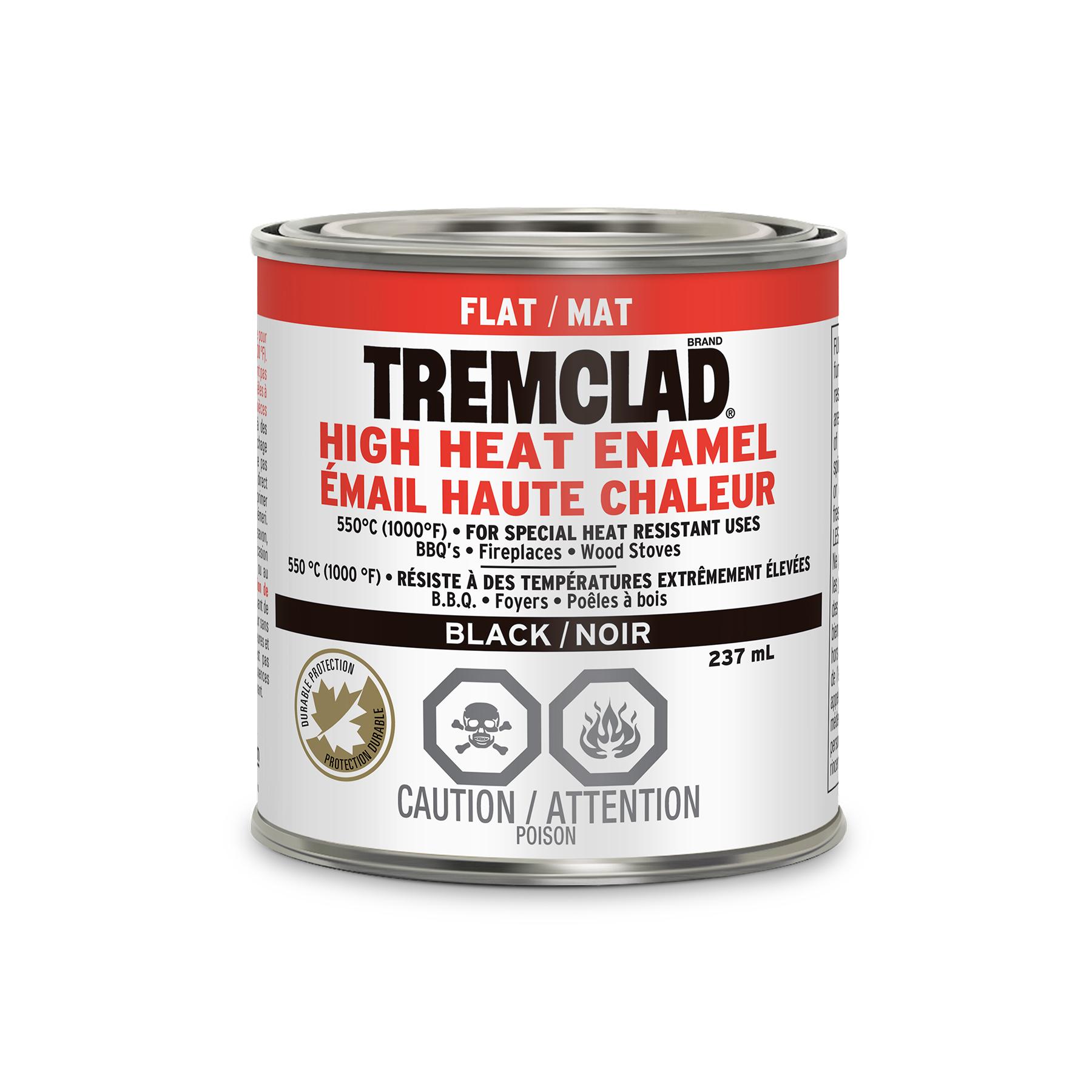 Tremclad High Heat Enamel-Flat Black 237mL