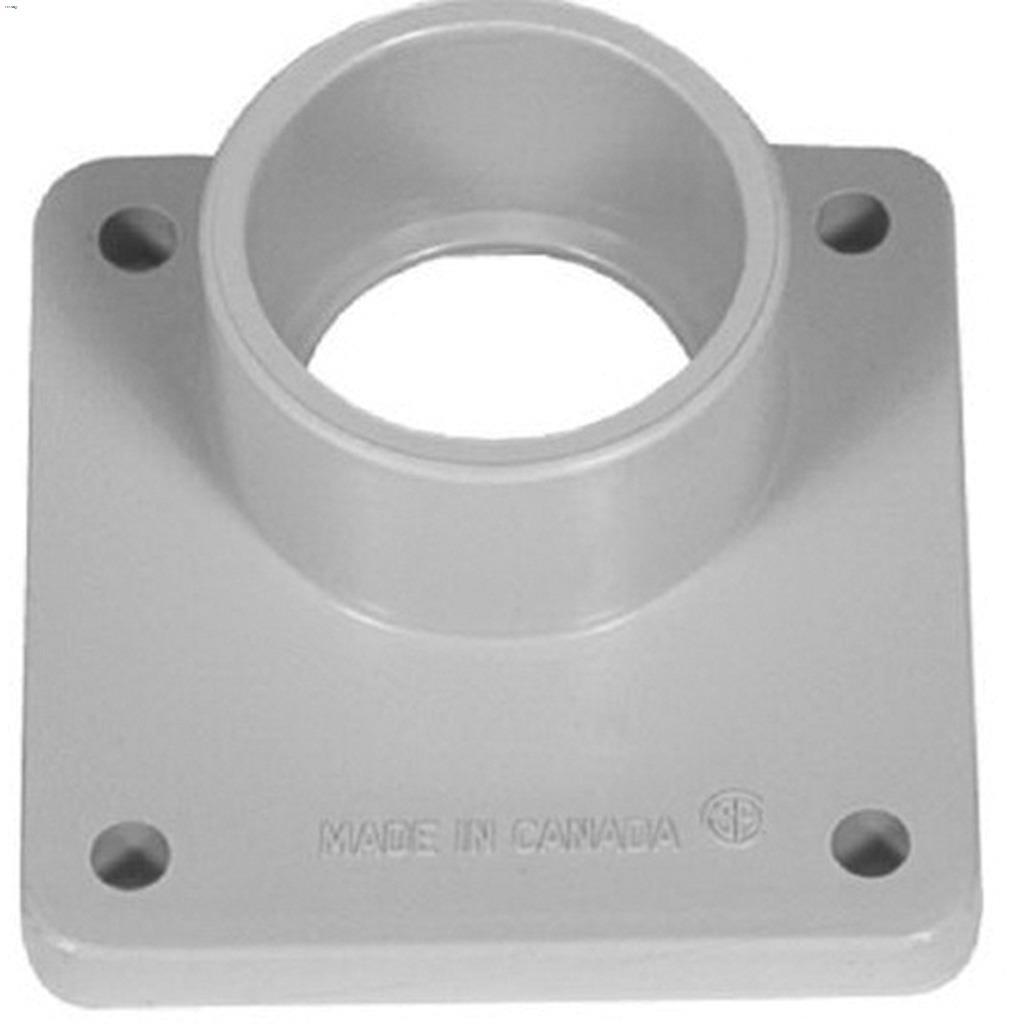 2" Centre de douille de compteur gris polychlorure de vinyle