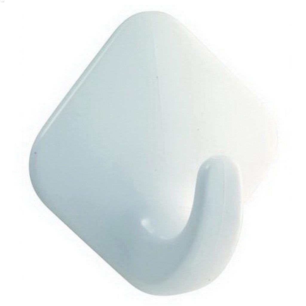 1.3" White Adhesive Diamond Hook