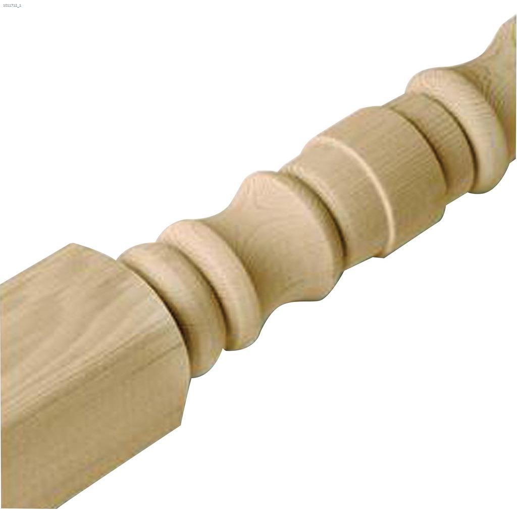 Balustre haut tourné carré en ciguë 36" x 1-1/4" x 1-1/4"