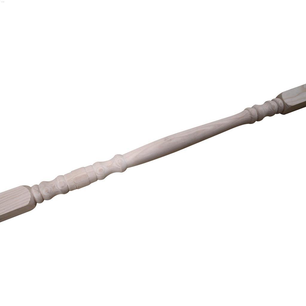 Balustre haut tourné carré en ciguë 40" x 1-1/4" x 1-1/4"