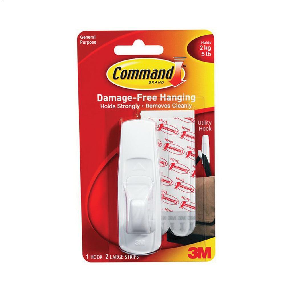Command White Large Utility Hook With Strip