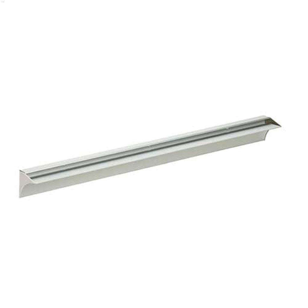 24" Glass Anodized Aluminum Rail Shelf Support