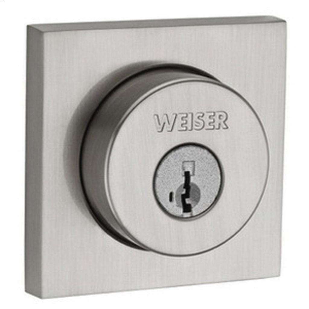 Square Deadbolt Satin Nickel