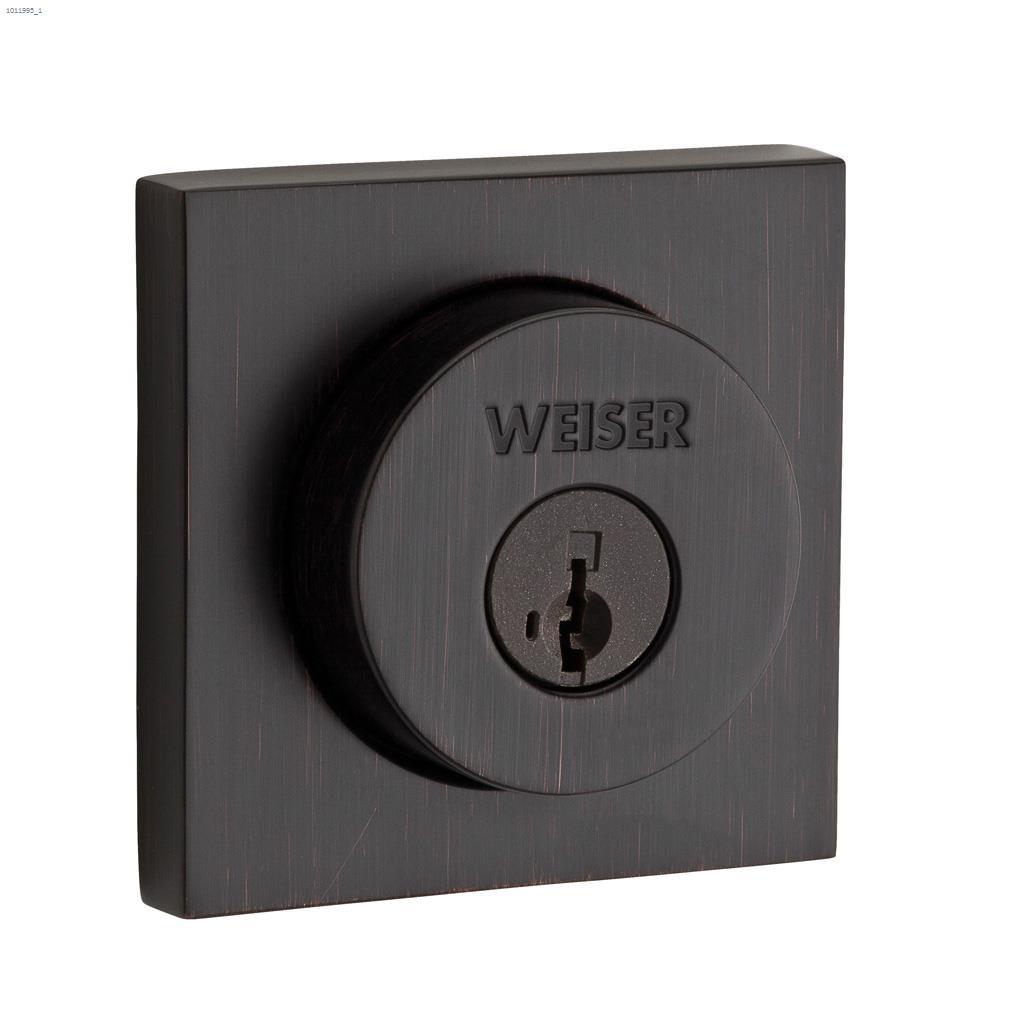 Weiser Square Deadbolt Venetian Bronze