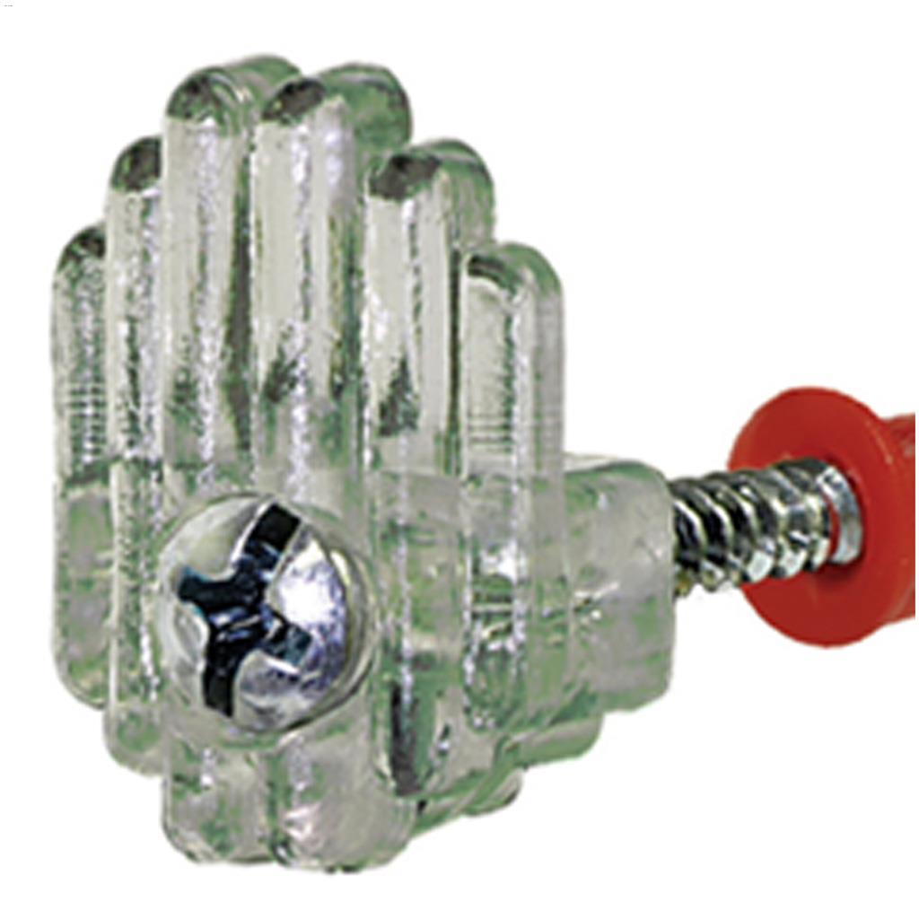 Plastic Clear Mirror Holders & Anchors Set-4/Pack