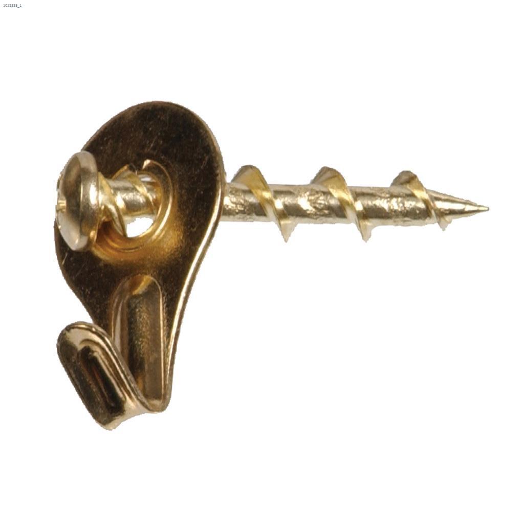 WallDog Small Brass Self-Drilling Picture Hanger