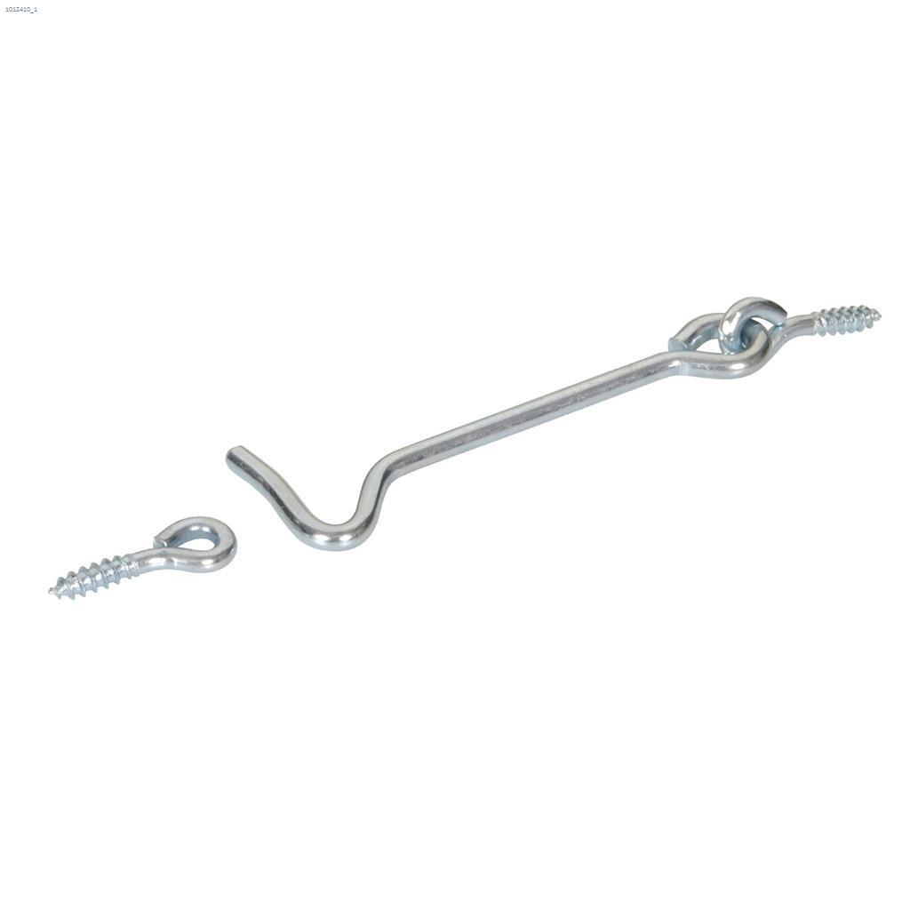 1" Zinc Plated Gate Hook & Eye-2/Pack