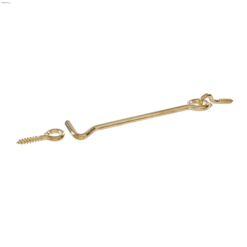 3" Solid Brass/Bright Brass Gate Hook & Eye-1/Pack
