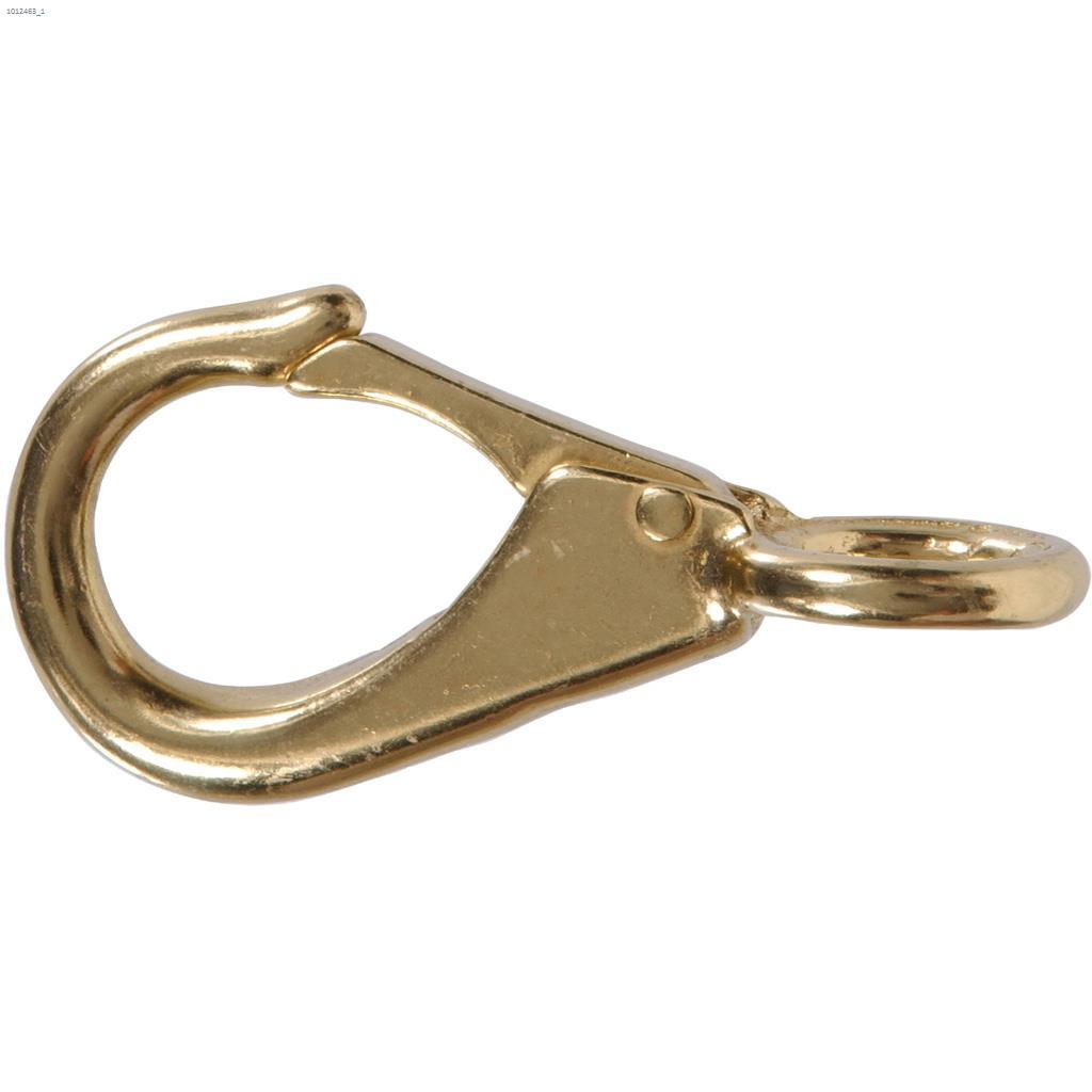 3/8" x 2-3/16" Solid Brass Fixed Eye Quick Snap