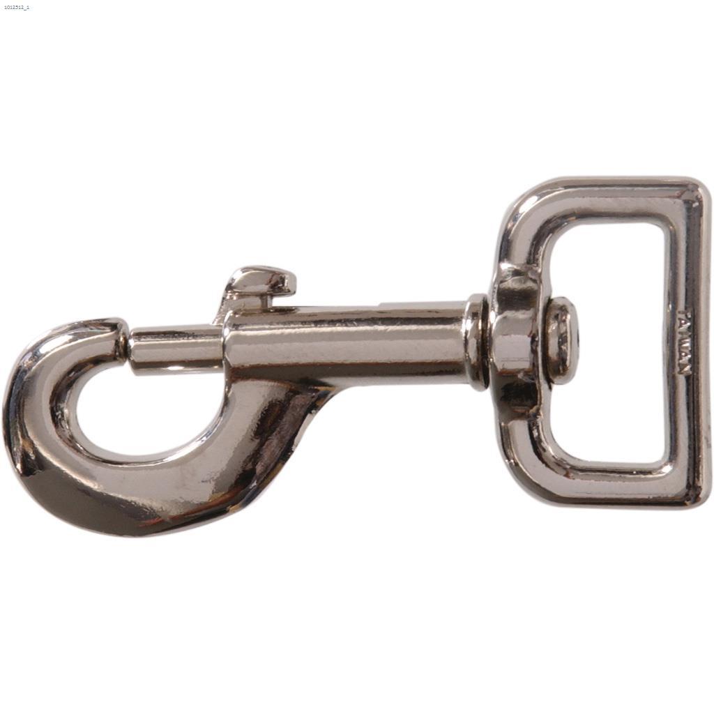 1" x 3-3/8" Nickel Plated Swivel Eye Bolt Snap
