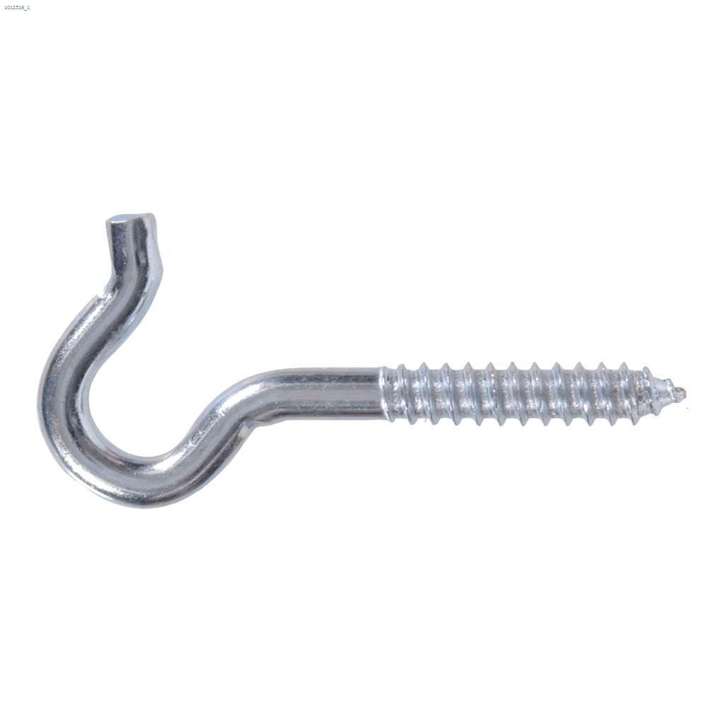 1/4" x 4-1/4" Zinc Plated Heavy Duty Screw Hook