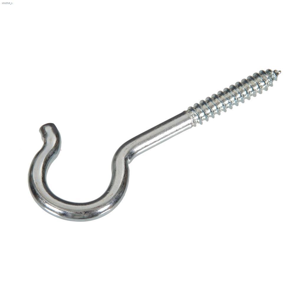 4-1/8" Zinc Plated Ceiling Round Screw Hook