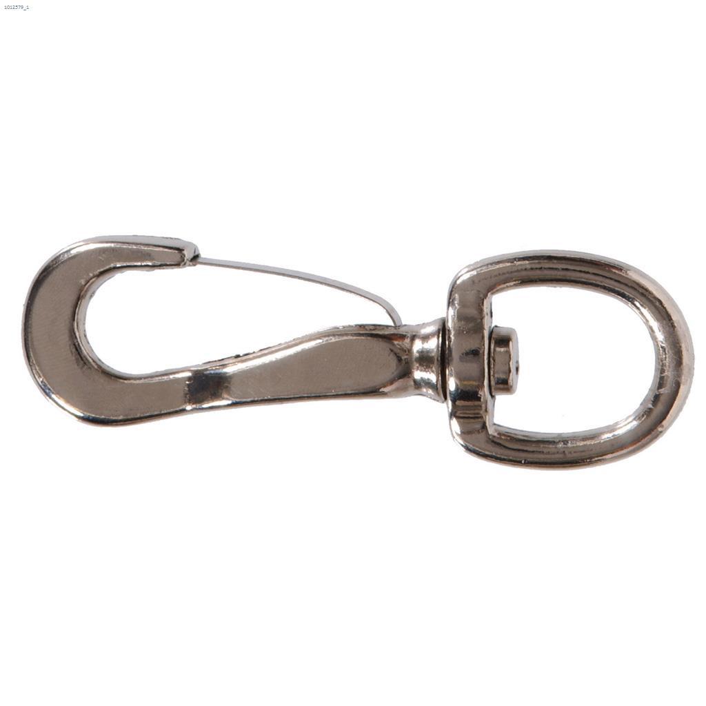 1/4" x 2" Nickel Plated Round Swivel Eye Spring Snap