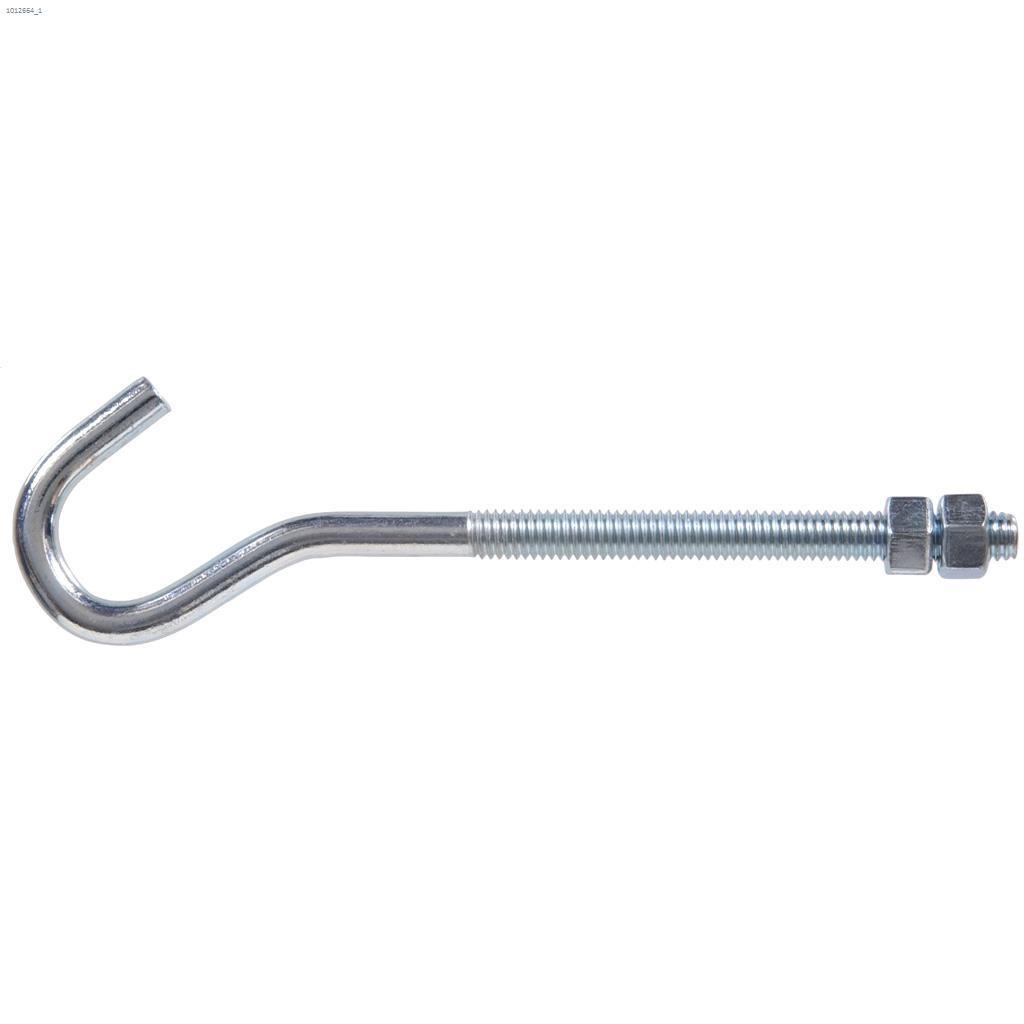 Zinc Plated Clothesline Hook Bolt With 2 Hex Nut