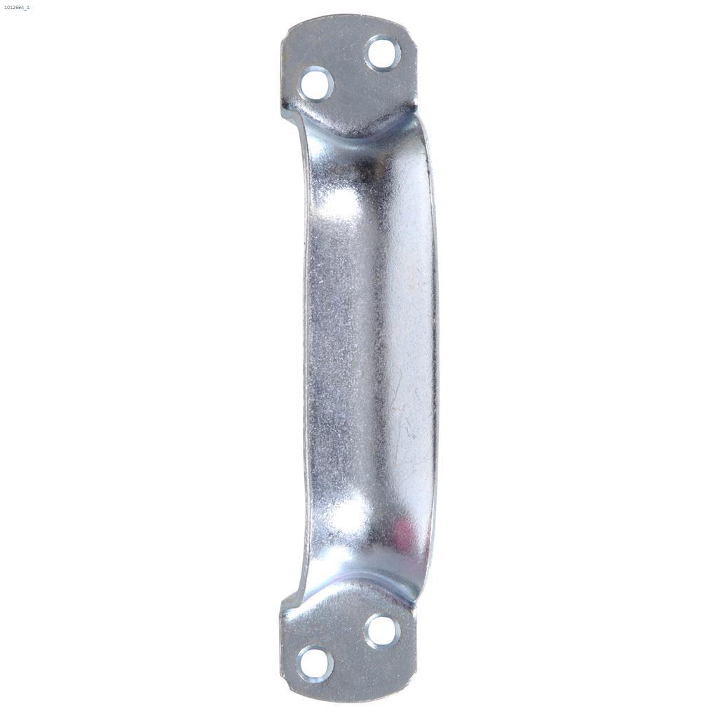 Poignée de porte robuste plaquée zinc 7"
