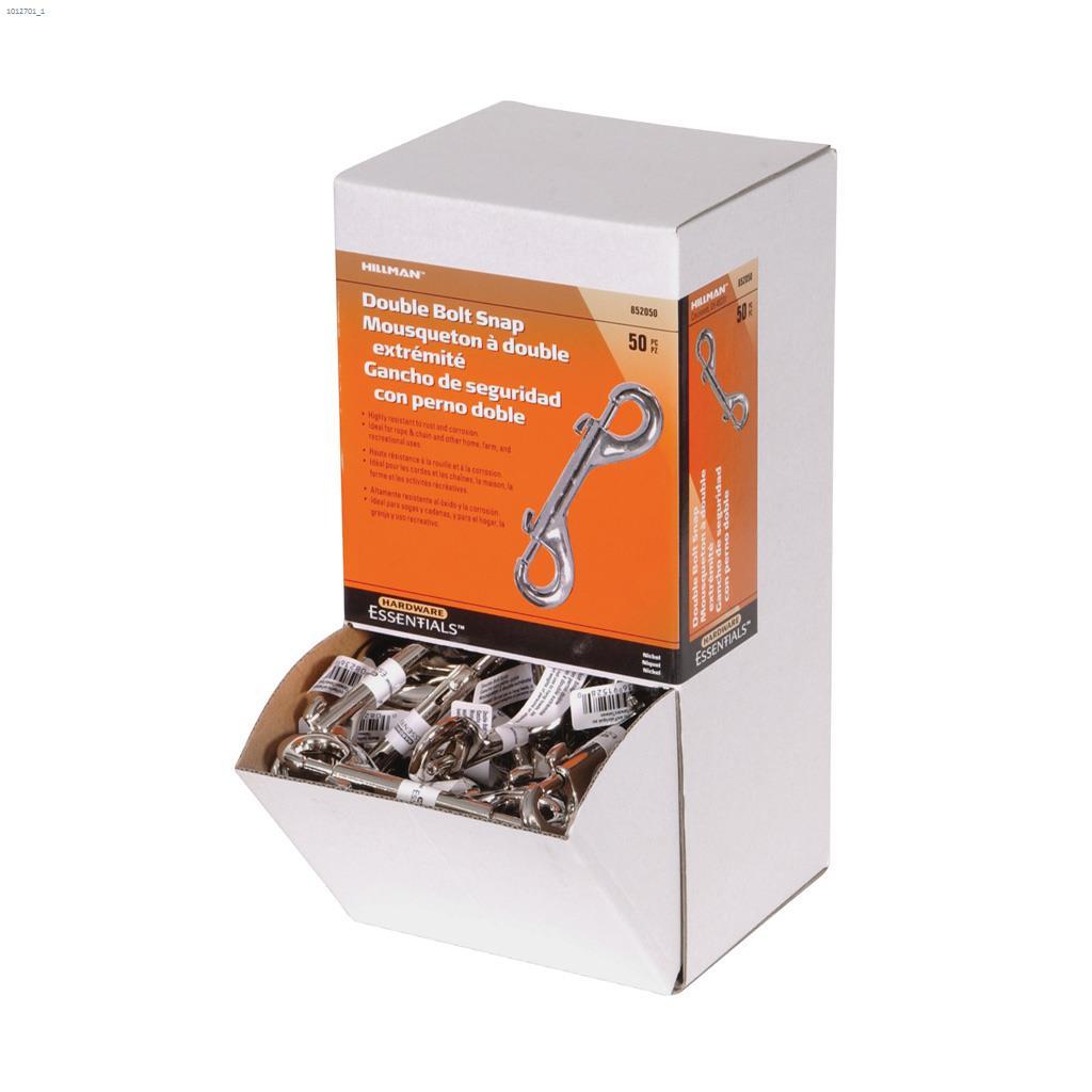 4" x 13" x 3" Steel Nickel Plated Double Bolt Snap