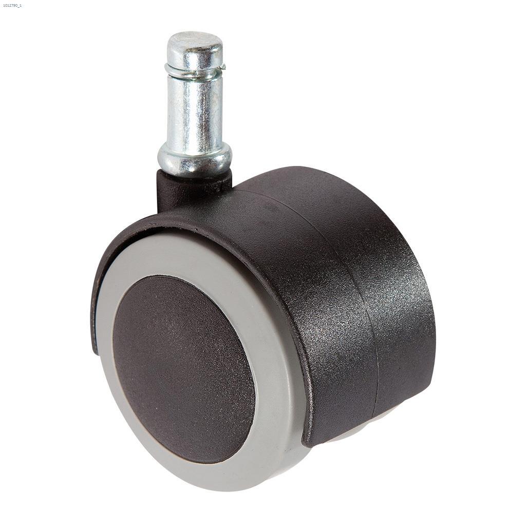 2" Black/Gray Ring Stem Light Duty Twin Wheel Caster