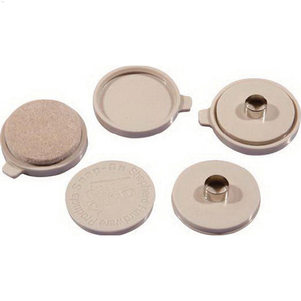 FeltGard 7/8" Beige Heavy Duty Round Snap-on/Snap-Off Pad
