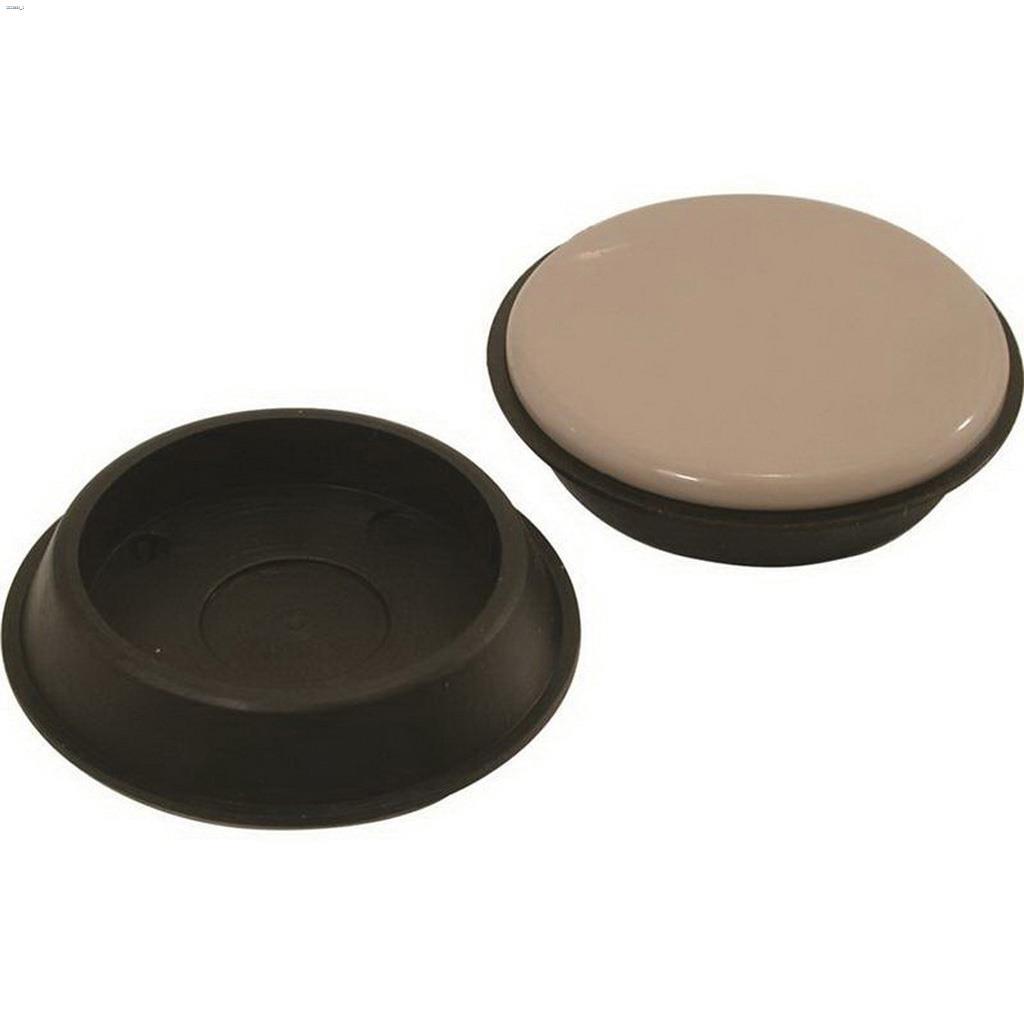 Slide Glide 2-3/4" ID Black Round Self-Adhesive Cup