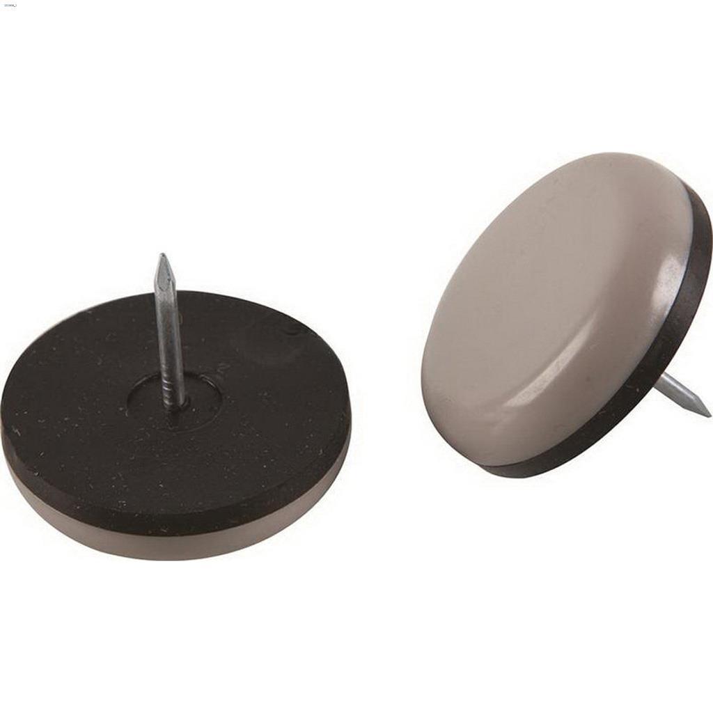 Slide Glide 1-1/4" Gray Round Nail-On Pad
