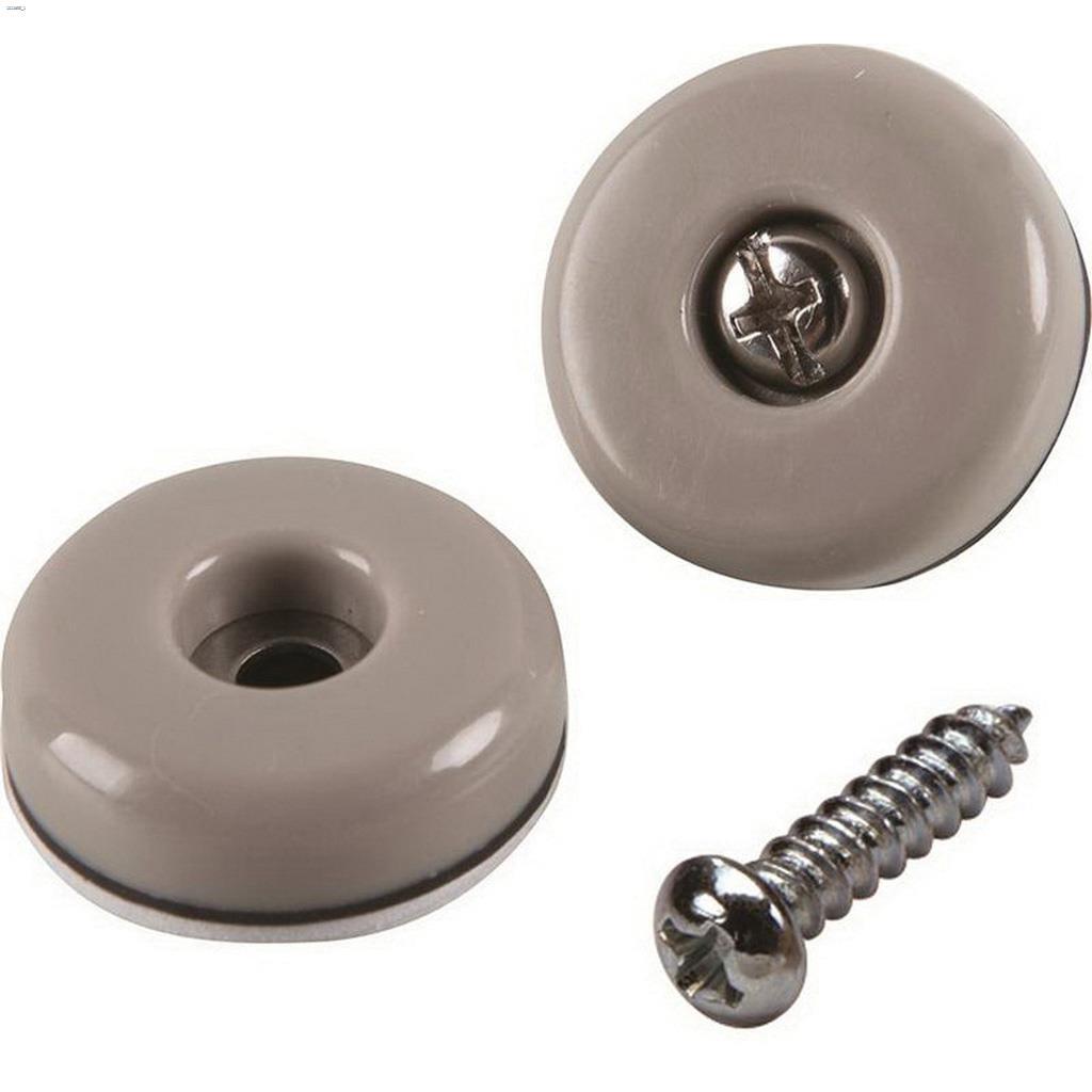 Slide Glide 1" Gray Round Pad With Screw