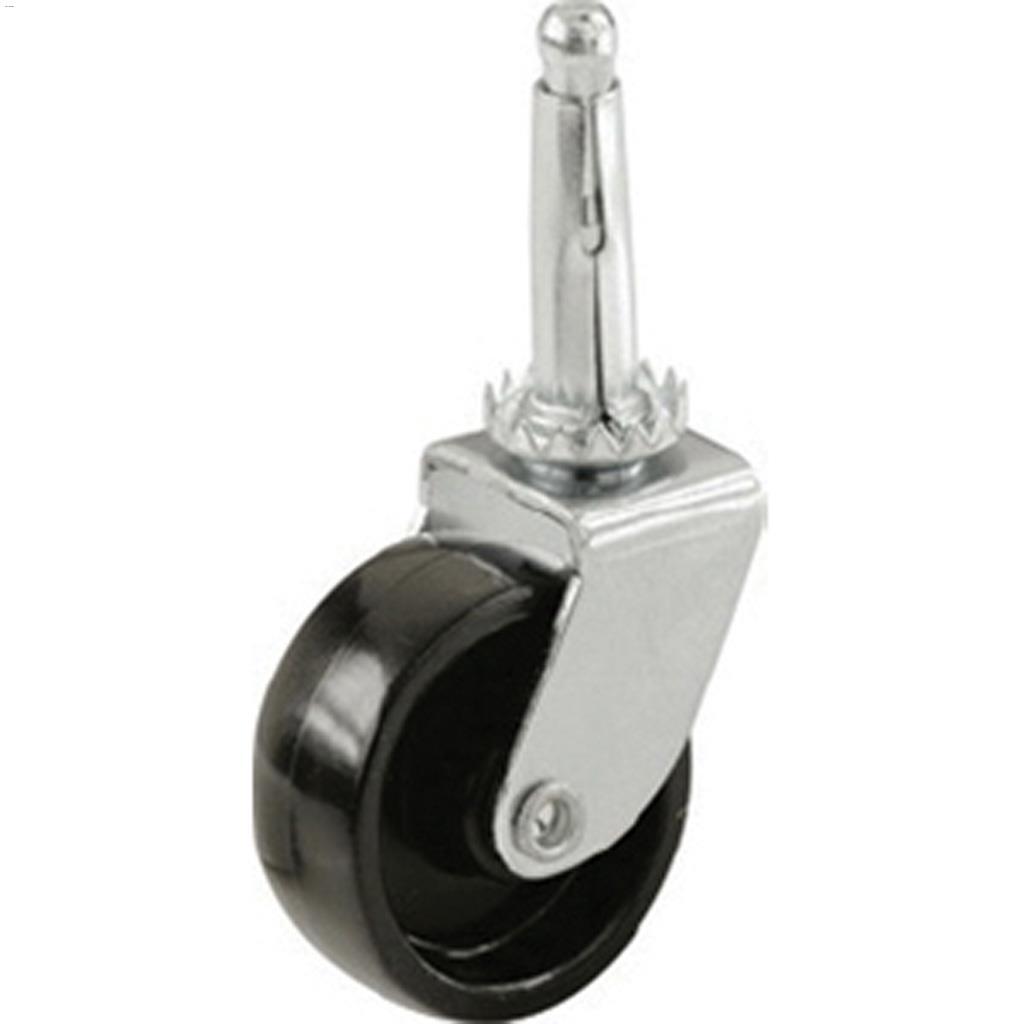 Roulette pivotante faible robustesse économique noir 1-1/4"