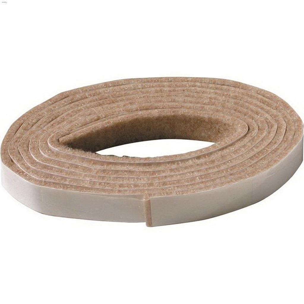 Coussin en feutre en rouleau adhésif robuste beige 1/2"x58"