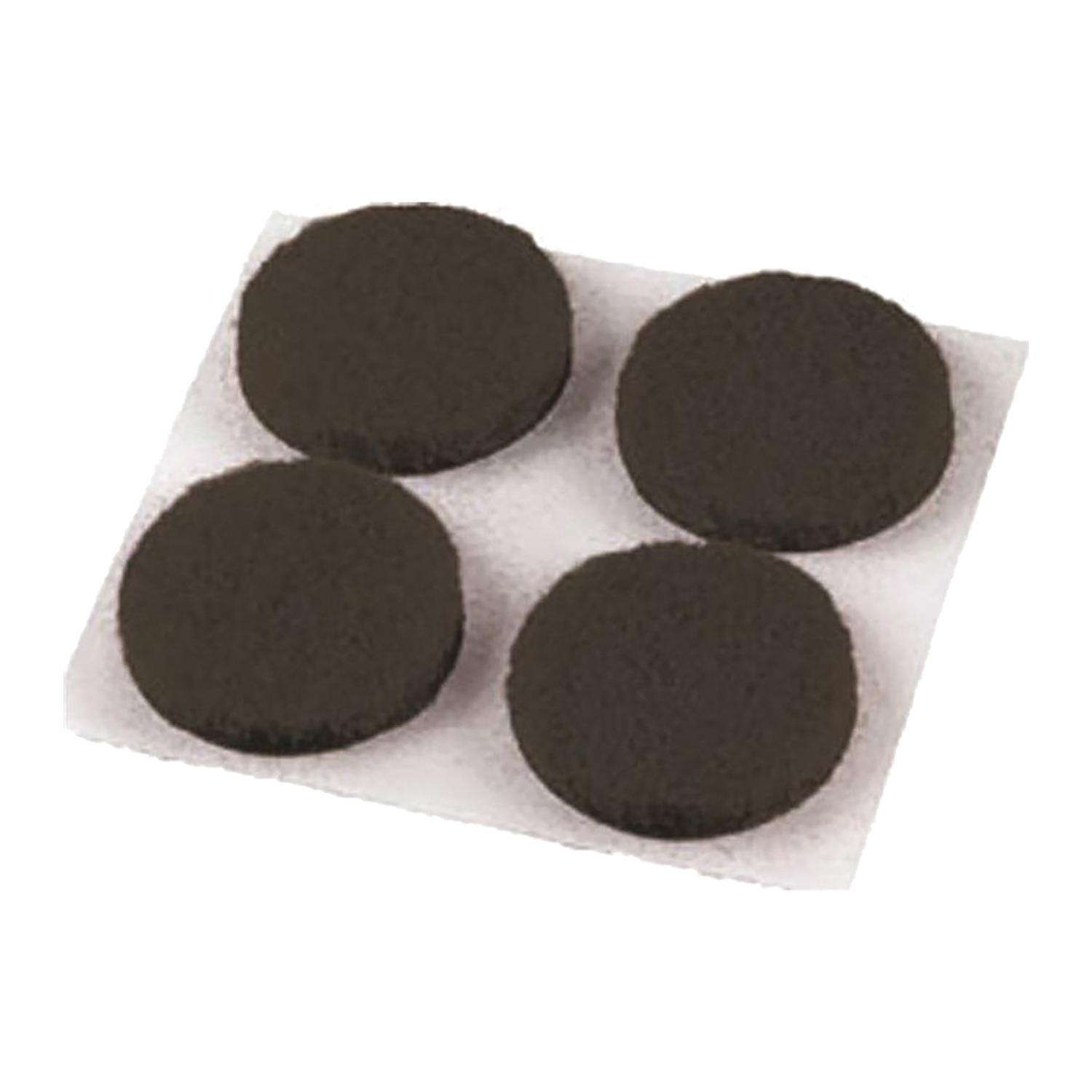 Coussin autoadhésif rond usage moyen brun Surface Gard® 3/4"