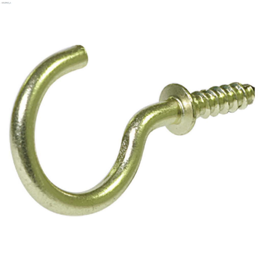 1/2" Solid Brass Cup Hook-6/Pack