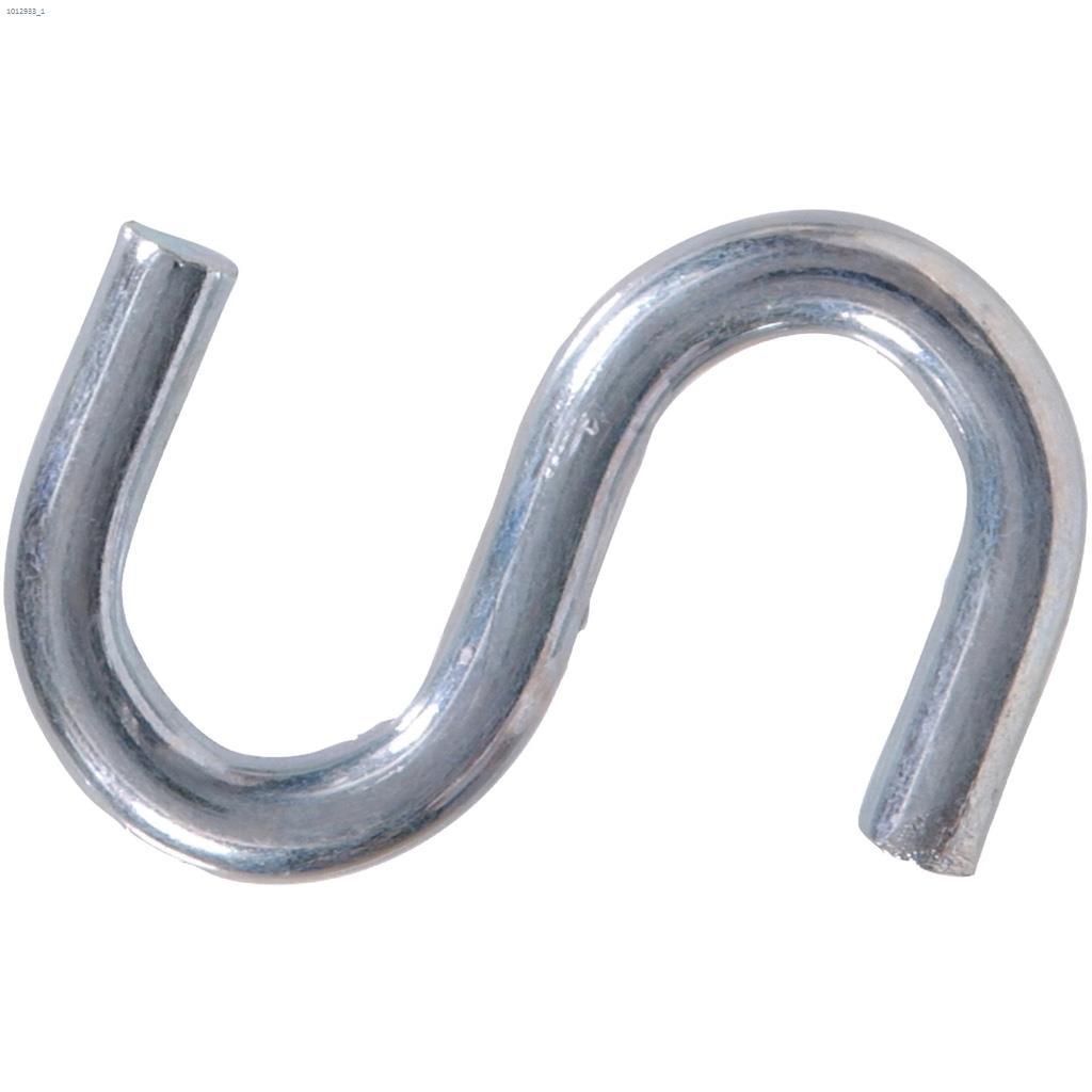 0.092" x 3/4" Zinc Plated S-Hook-8/Pack
